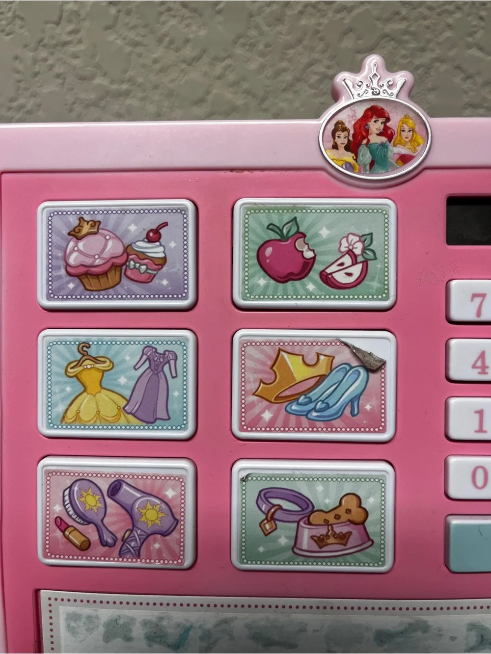 Disney Princess pink electronic toy cash register with stylus